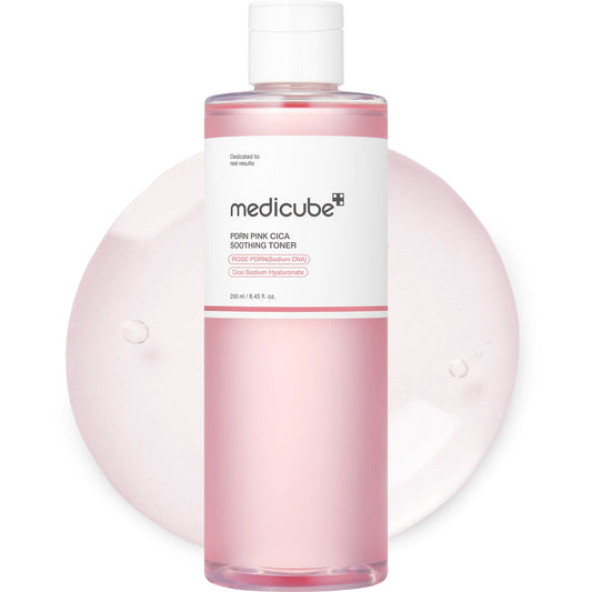 Medicube PDRN Pink Cica Soothing Toner 250ml at Embé Skin Korean and Japanese Beauty Skincare