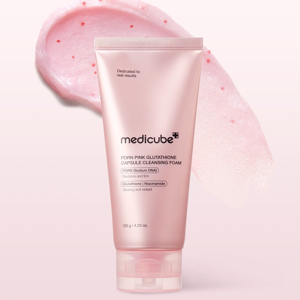 PDRN Pink Glutathione Capsule Cleansing Foam