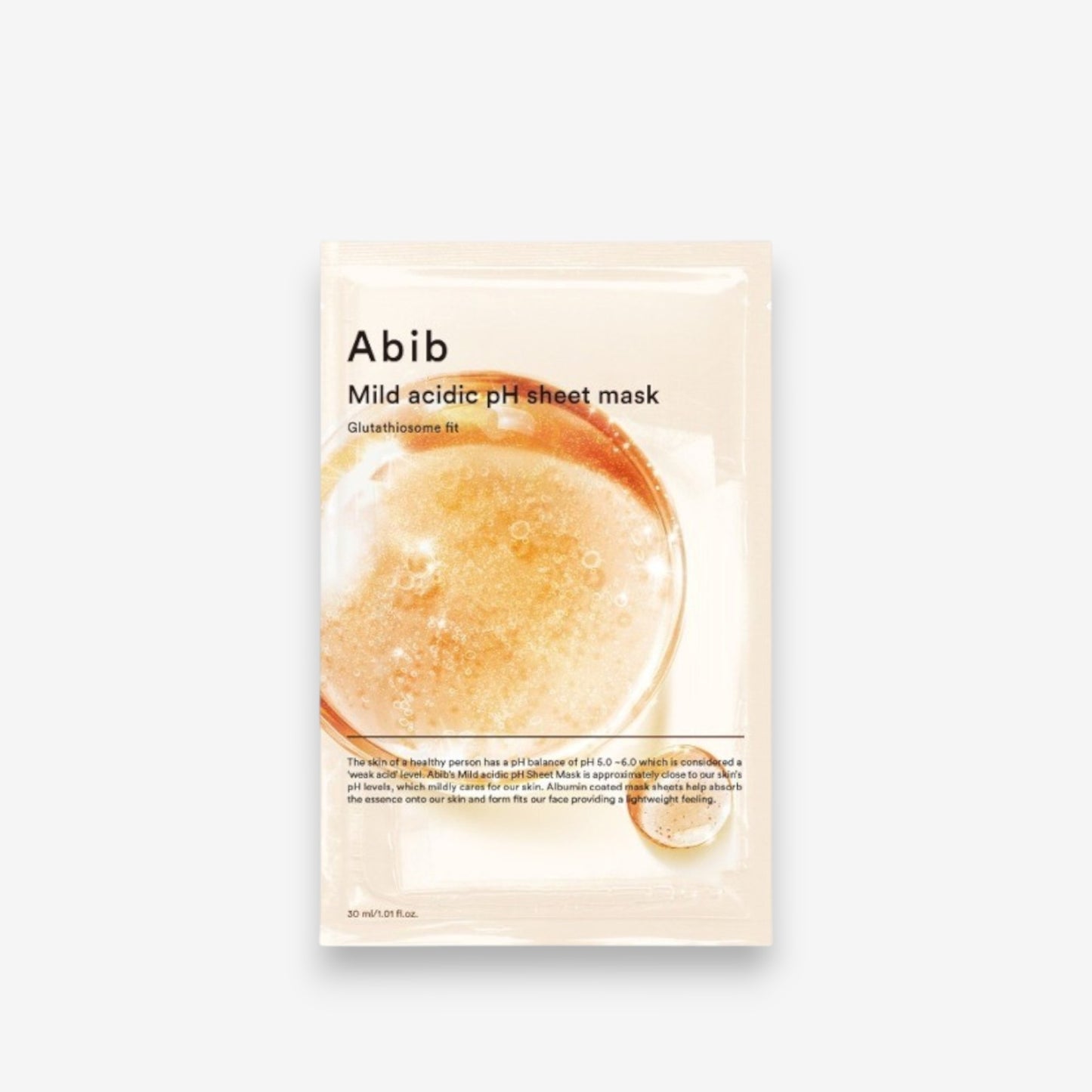 Mild Acidic Low pH Sheet Mask Glutathiosome Fit