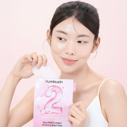 No.2 Rose PDRN Collagen Plumping Sheet Mask