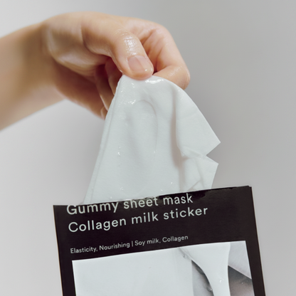 Gummy Sheet Mask Collagen Milk Sticker