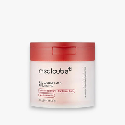 Red Succinic Acid Panthenol Facial Peeling Pad