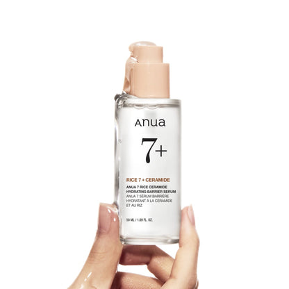 Anua 7 Rice Ceramide Hydrating Barrier Serum 50ml at Embé Skin Korean and Japanese Beauty Skincare