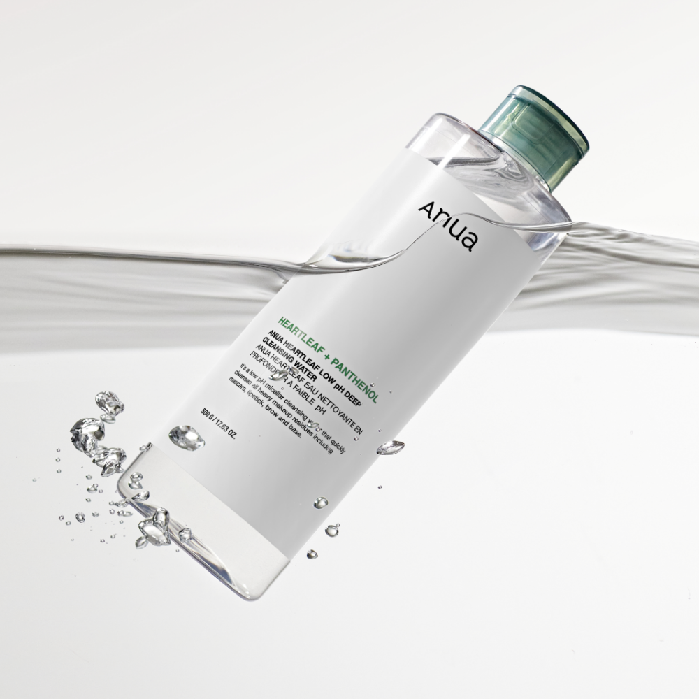 Anua Heartleaf Low pH Deep Cleansing Water 500ml at Embé Skin Korean and Japanese Beauty Skincare
