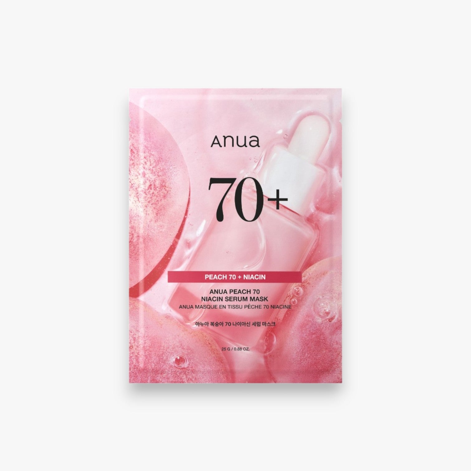 Anua Peach 70+ Niacin Serum Mask 25ml at Embé Skin Korean and Japanese Beauty Skincare