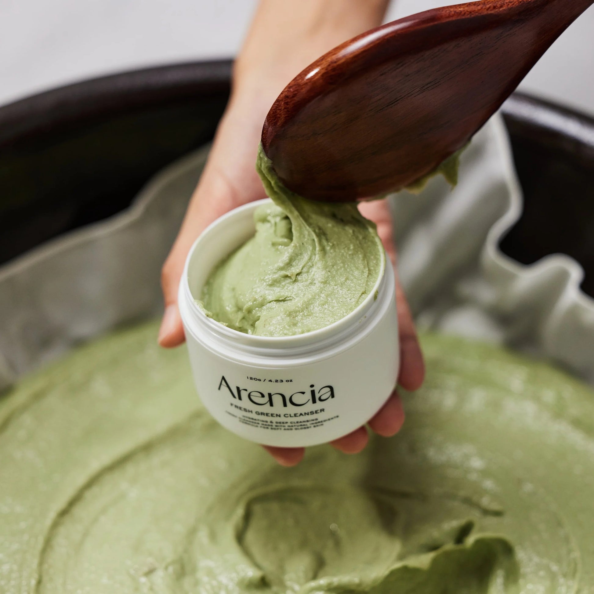 Arencia Fresh Green Rice Mochi Cleanser 120g at Embé Skin Korean and Japanese Beauty Skincare