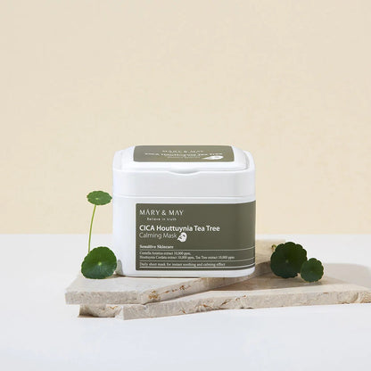 Mary&May Cica Houttuynia Tea Tree Calming Mask 30 Sheets at Embé Skin Korean and Japanese Beauty Skincare