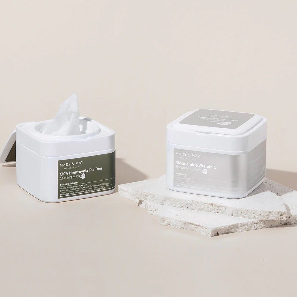 Mary&May Cica Houttuynia Tea Tree Calming Mask 30 Sheets at Embé Skin Korean and Japanese Beauty Skincare