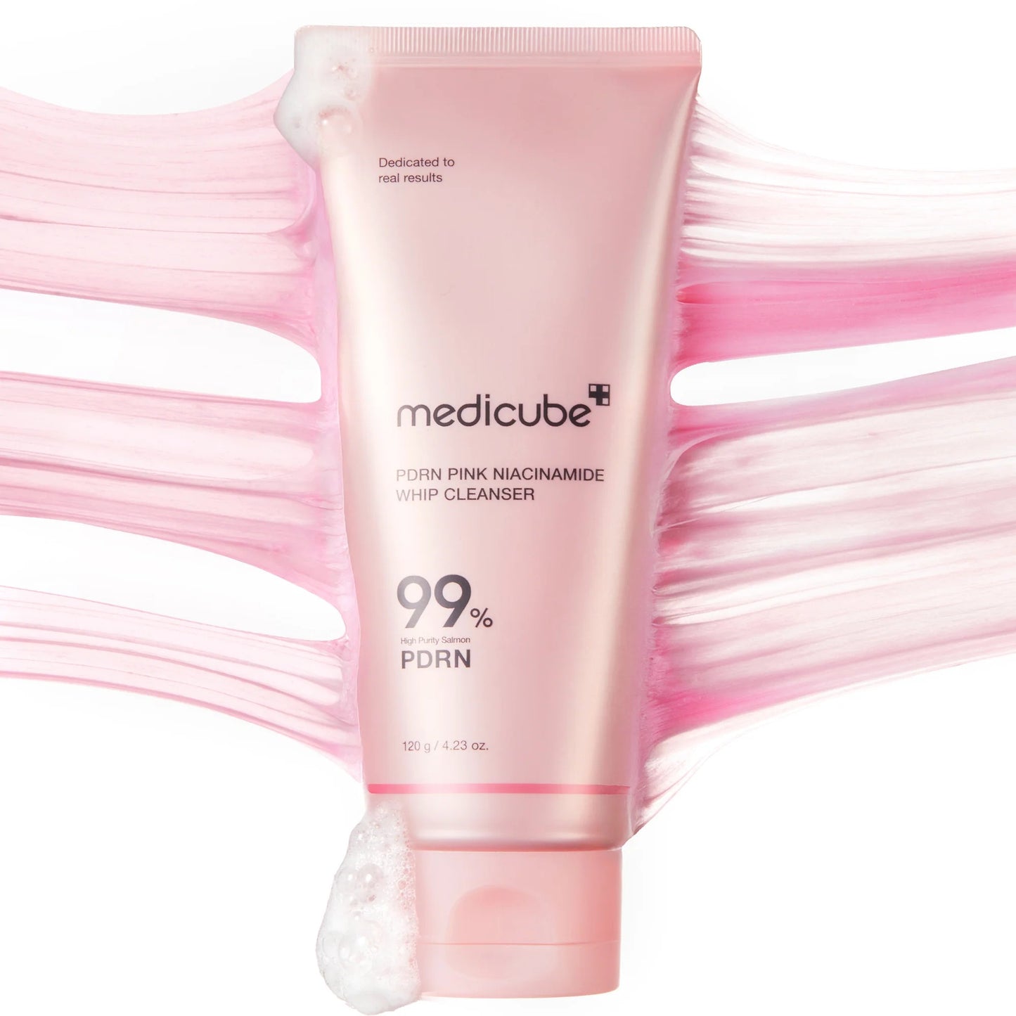 Medicube PDRN Pink Niacinamide Whip Cleanser 120ml at Embé Skin Korean and Japanese Beauty Skincare