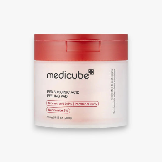 Medicube Red Succinic Acid Panthenol Facial Peeling Pad 70 Pads at Embé Skin Korean and Japanese Beauty Skincare
