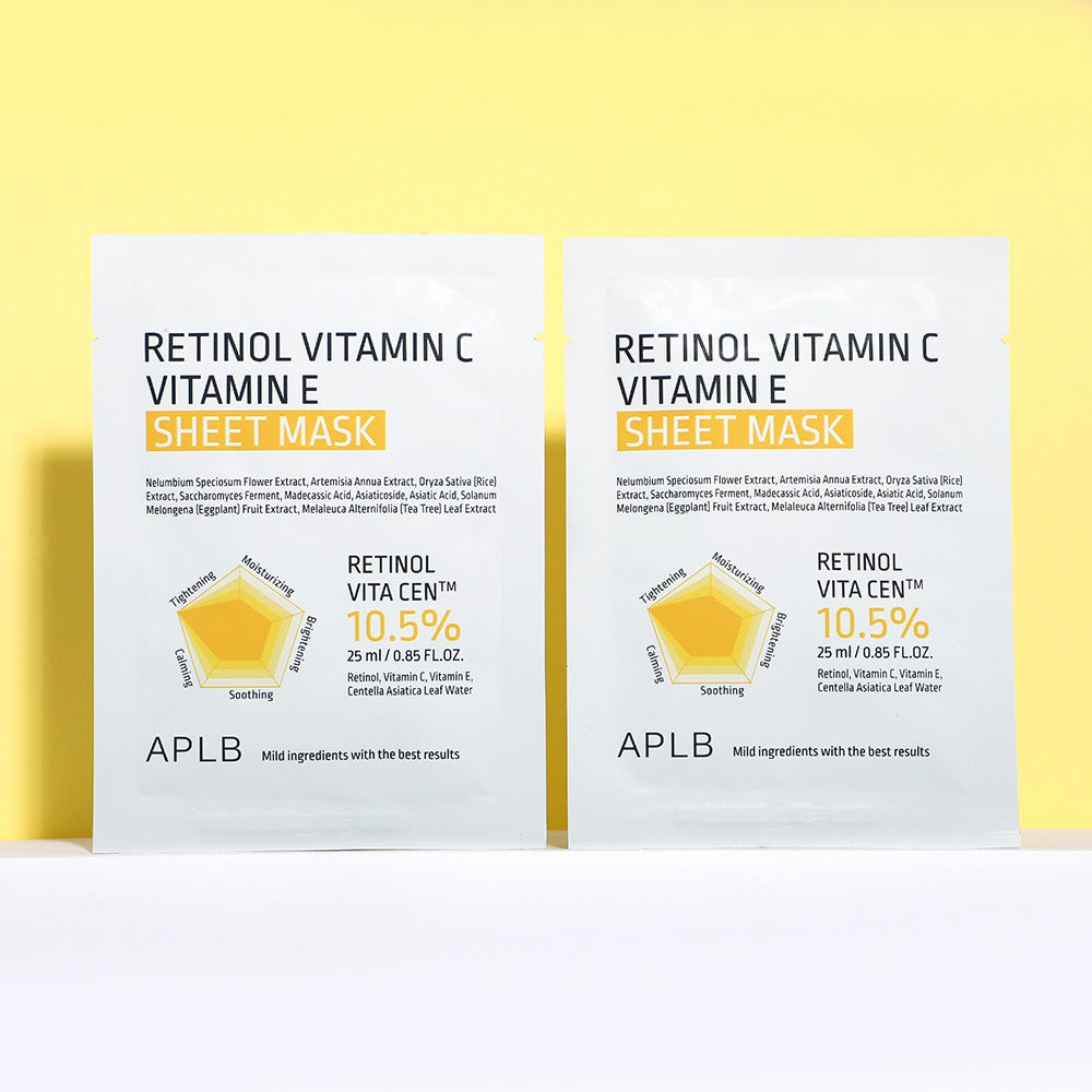 Retinol Vitamin C Vitamin E Sheet Mask