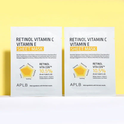Retinol Vitamin C Vitamin E Sheet Mask