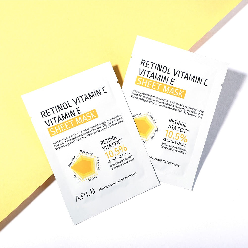 Retinol Vitamin C Vitamin E Sheet Mask