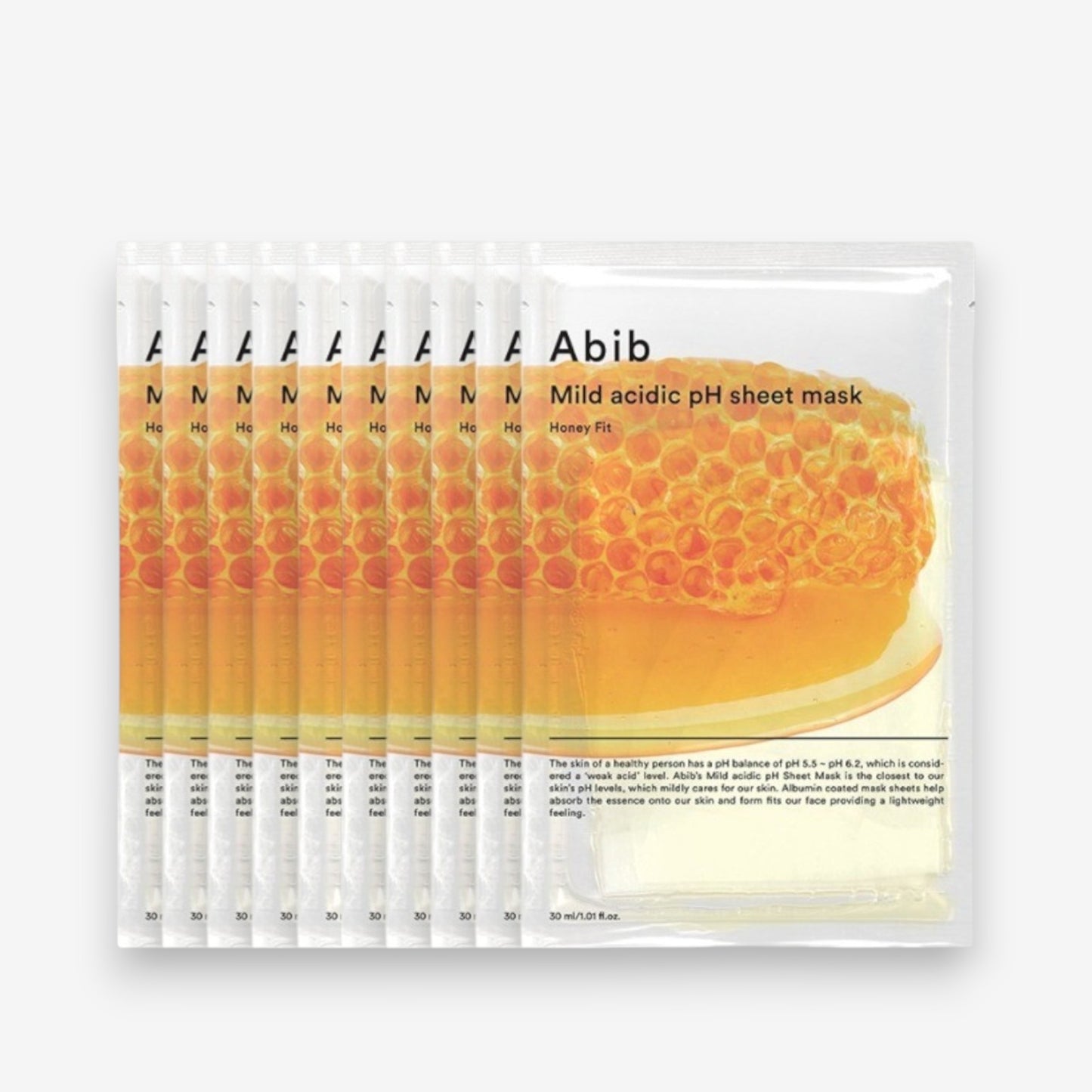 Mild Acidic Low pH Sheet Mask Honey Fit