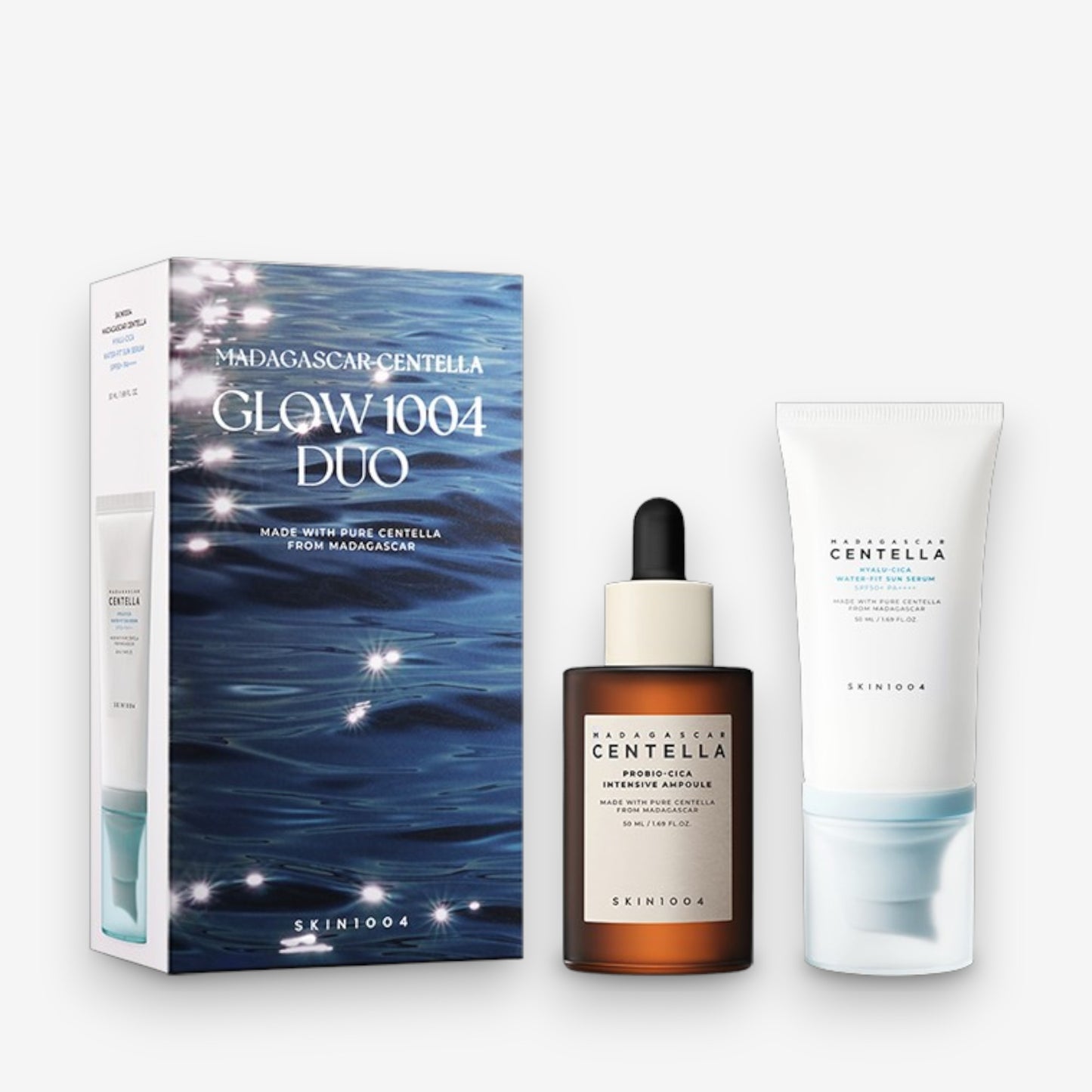 Madagascar Centella Glow 1004 Duo (Sun Serum + Probio-Cica Intensive Ampoule)