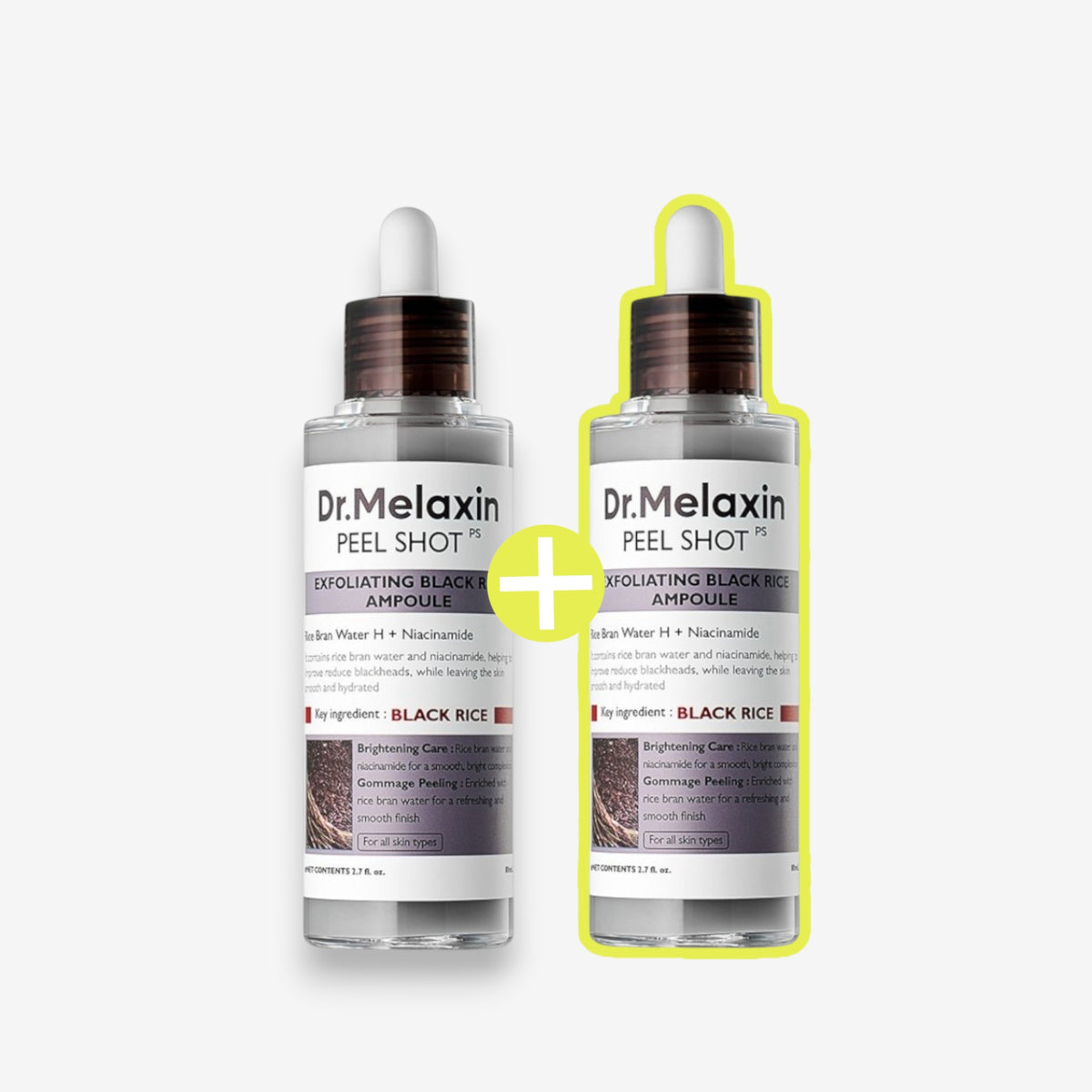 [1+1 DEAL] Peel Shot Exfoliant Black Rice Ampoule