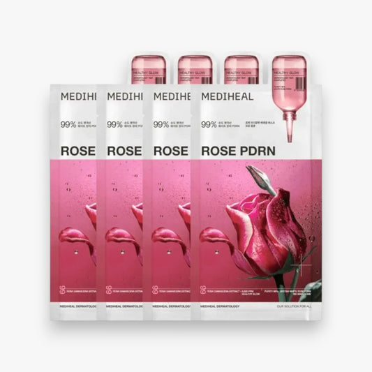 MEDIHEAL Rose PDRN Essential Healthy Glow Mask at Embé Skin Korean and Japanese Beauty Skincare